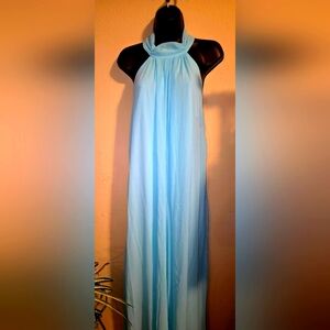 🩵Blue Chiffon Halter Jumpsuit